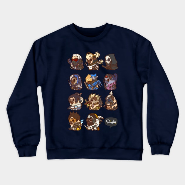 Overwatch Puglie Crewneck Sweatshirt by Puglie Pug 